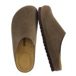 CUSHIONAIRE Women's Suede Slip-On Clogs, Dark Taupe