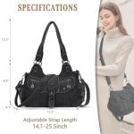 Angel Kiss Black Vegan Leather Hobo Bag