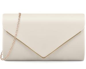 Elegant Nude PU Leather Evening Clutch Bag