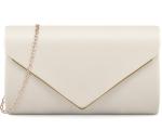 Elegant Nude PU Leather Evening Clutch Bag