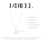 Dainty Gold Letter Pendant Necklace for Women