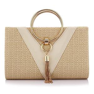 Chic Straw Crossbody Clutch Bag for Women