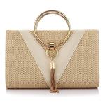 Chic Straw Crossbody Clutch Bag for Women