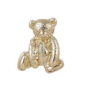 Gold Bear Brooch Pins with Bowknot for Women