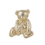 Gold Bear Brooch Pins with Bowknot for Women