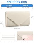 Elegant Nude PU Leather Evening Clutch Bag