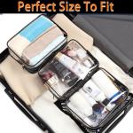 Clear Travel Cosmetic Bag Set - TSA Approved