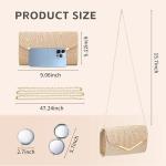 STWPYL Women's Clutch Purse with Chain Strap