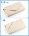 Elegant Nude PU Leather Evening Clutch Bag