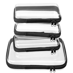 Transparent Zipper Pouches Set for Travel and Organization
