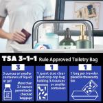 Clear Travel Cosmetic Bag Set - TSA Approved