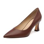 Dark Brown Pointed Toe High Heel Pumps