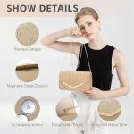 STWPYL Women's Clutch Purse with Chain Strap