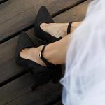 Elegant Bowtie Ankle Strap High Heels for Weddings