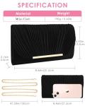 TINDTOP Black Evening Clutch Purse for Women