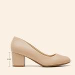 DREAM PAIRS Women’s Nude Block Heel Pumps