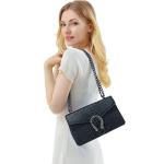 Vintage Snake Print Leather Shoulder Bag for Women