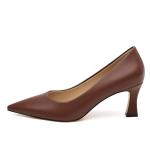 Dark Brown Pointed Toe High Heel Pumps