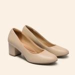 DREAM PAIRS Women’s Nude Block Heel Pumps