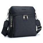 Roulens Women's Vegan Leather Crossbody Bag with Tassel