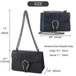Vintage Snake Print Leather Shoulder Bag for Women