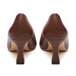 Dark Brown Pointed Toe High Heel Pumps