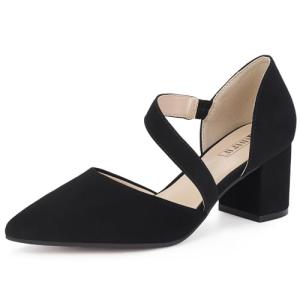 IDIFU Black Strappy Heels for Women
