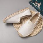 MCRONJI White Closed Toe Canvas Espadrille Loafers