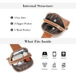 INICAT Women's Lightweight Vegan Leather Sling Bag