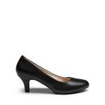 DREAM PAIRS Women's Black Low Heel Pumps