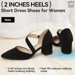 IDIFU Black Strappy Heels for Women