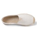 MCRONJI White Closed Toe Canvas Espadrille Loafers