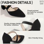 IDIFU Black Strappy Heels for Women