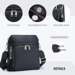 Roulens Women's Vegan Leather Crossbody Bag with Tassel