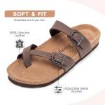 FITORY Women's Comfort Cork Slide Sandals - Brown