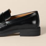 Men’s Classic Black Faux Leather Penny Loafers