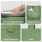 HOMESPON Large Women's Canvas Tote Bag - Green