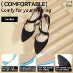 IDIFU Black Strappy Heels for Women