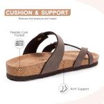FITORY Women's Comfort Cork Slide Sandals - Brown