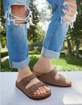 Unisex Adjustable Buckle Cork Footbed Slide Sandals