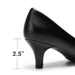 DREAM PAIRS Women's Black Low Heel Pumps