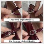 LUXINYU Red Patent Leather Mary Jane Flats