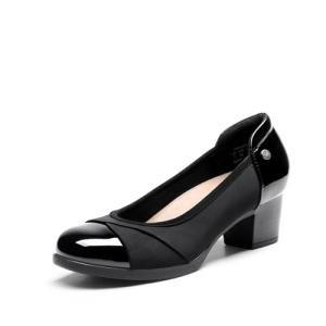 DREAM PAIRS Black Chunky Block Heels for Work