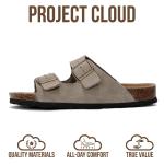 Genuine Leather Women’s Flat Sandals with Memory Foam