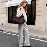 Soft Leather Slouchy Hobo Bag in Coffee