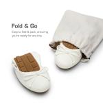 DREAM PAIRS Women's Foldable Bowknot Ballet Flats