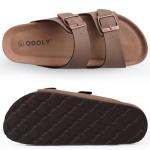 Unisex Adjustable Buckle Cork Footbed Slide Sandals