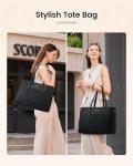 LOVEVOOK Water-Resistant Laptop Tote Bag for Women