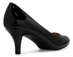 Olivia K Women's Black Patent Kitten Heel Pumps