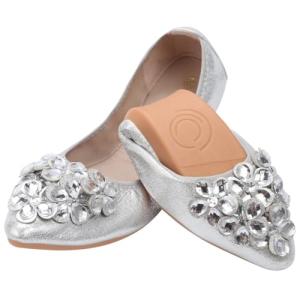 Sparkly Rhinestone Wedding Ballet Flats for Women